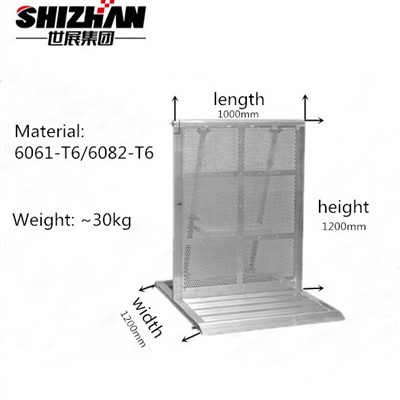 Barrera de control de multitudes Valla Barreras de escenario de aluminio