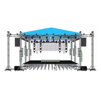 Sistema de techo con armazón de aluminio para iluminación de escenarios de conciertos al aire libre